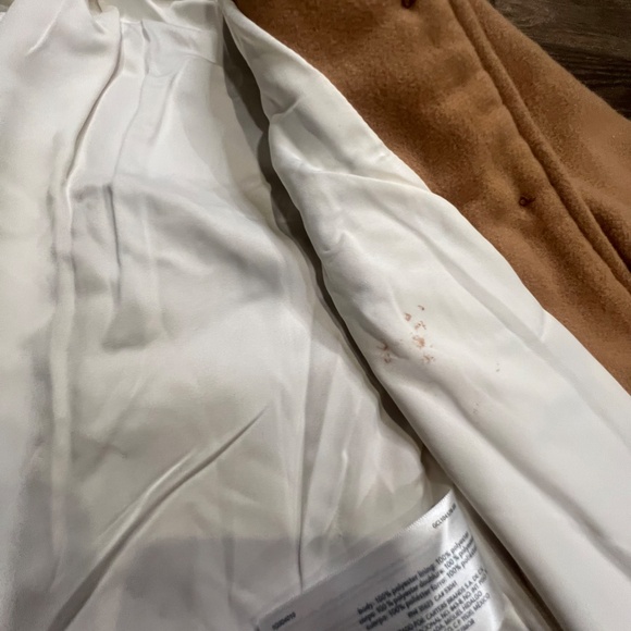 Baby B'Gosh Baby Girl's Camel Ruffle Dress Coat Fully Lined Holiday Coat Sz 12M - Picture 12 of 13